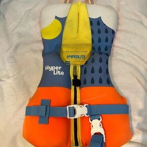 Hyperlite Kids Life Jacket - Blue and Orange